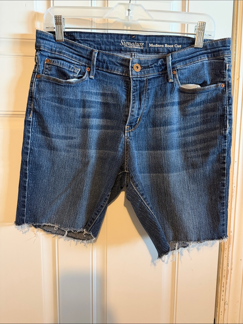Signature Women’s Boot Cut Denim Shorts - Blue